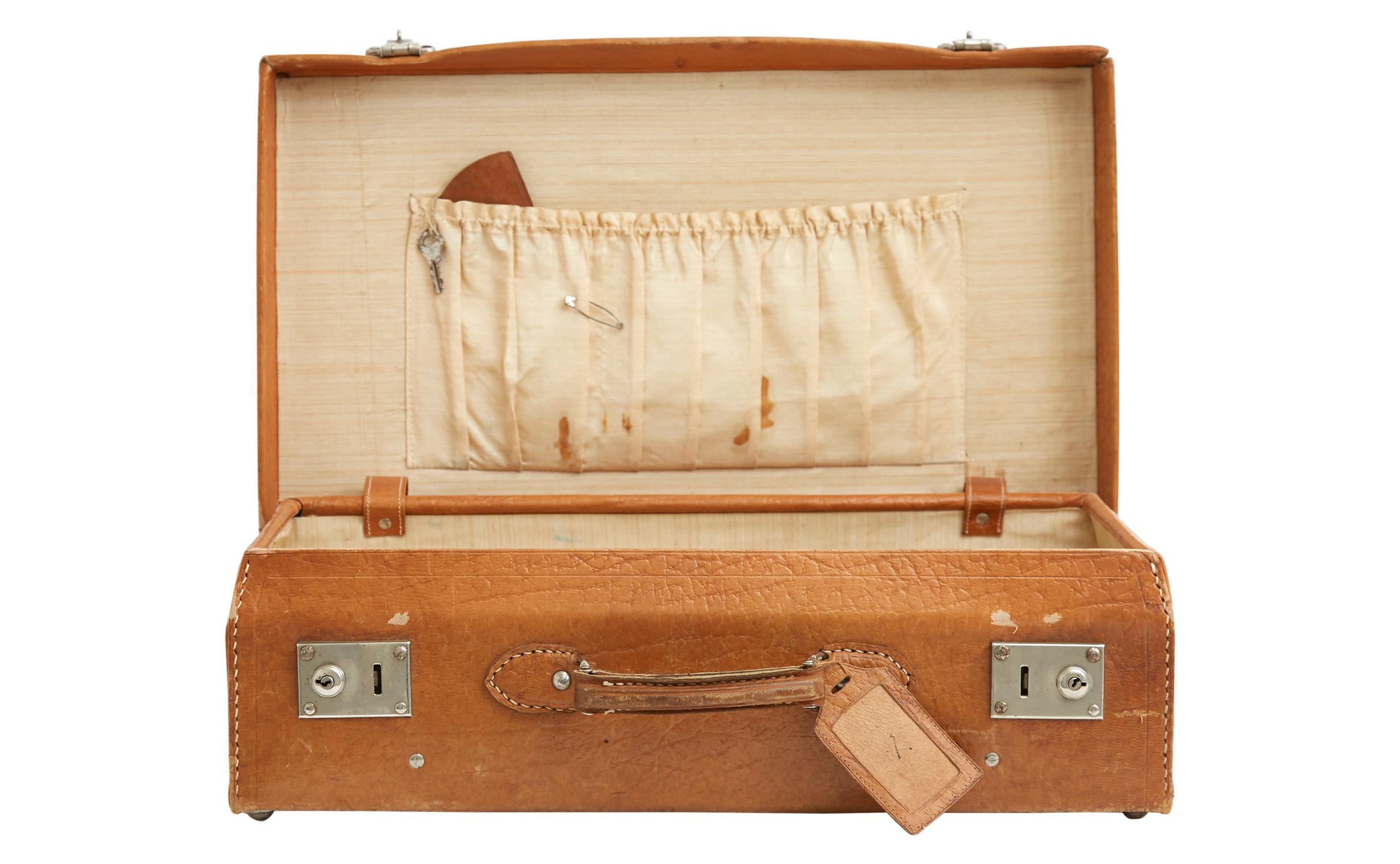 20th Century Spanish Faux Leather Suitcase 2