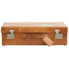 20th Century Spanish Faux Leather Suitcase