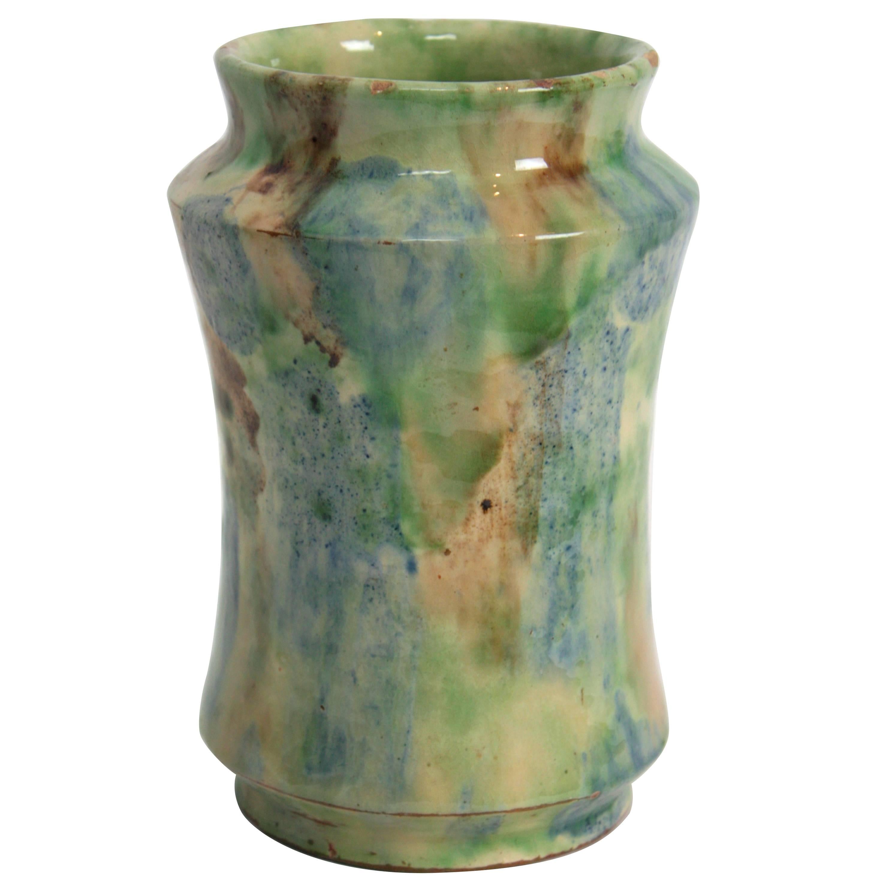 Spanish Terracotta Albarello Vase / Vessel, 1960s