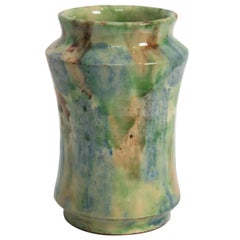 Vase Albarello espagnol en terre cuite