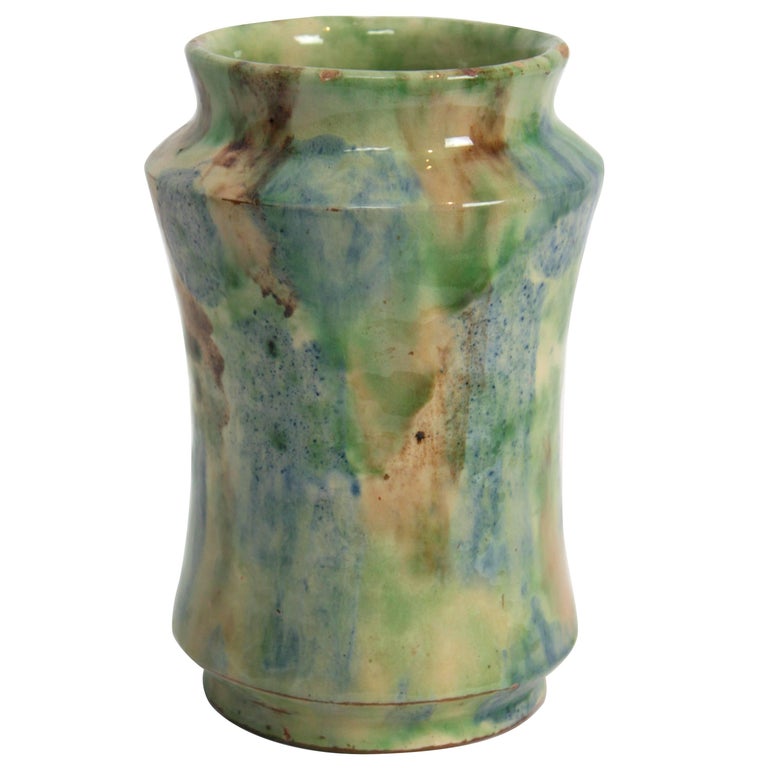 Spanish Terracotta Albarello Vase / Vessel, 1960s For Sale at 1stDibs