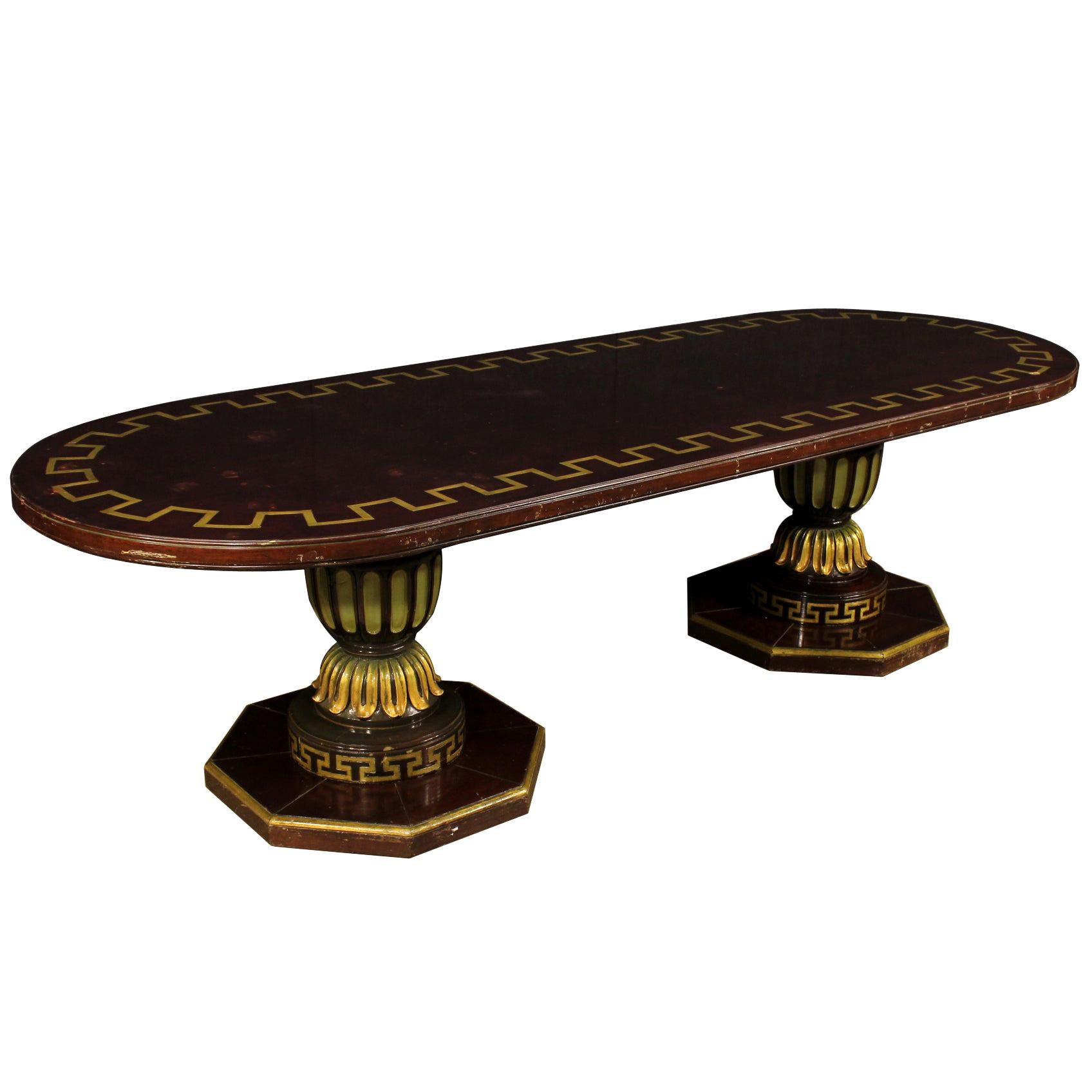 20th Century Spanish Lacquered and Gilded Wood Table, 1960