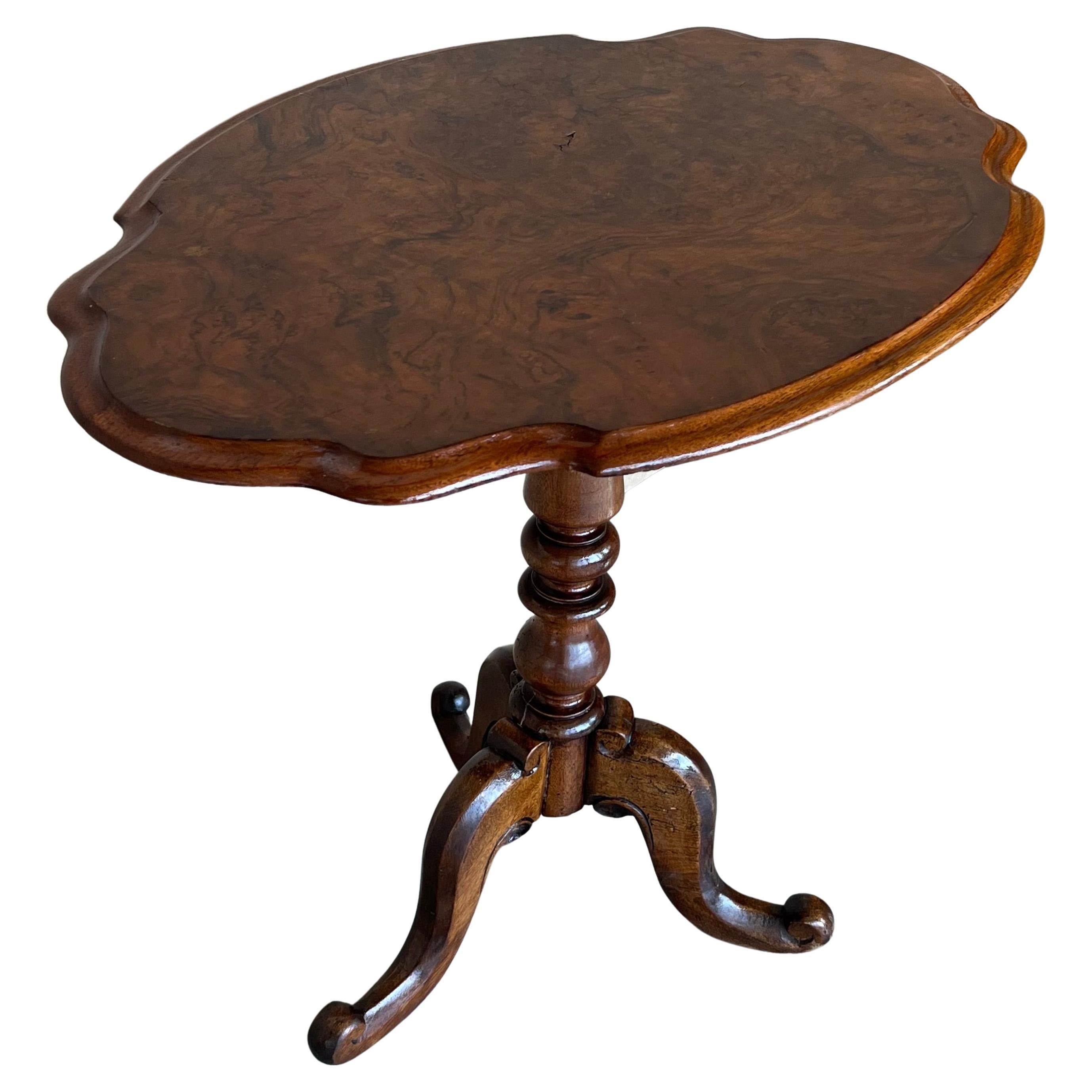 Decorative Brown Coffee Table from the Mid 20thCentury with Carved