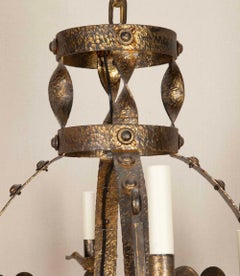 20th Century Spanish Metal Chandelier