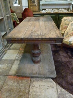 20th Century Spanish Pine Wood Store Counter