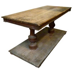 20th Century Spanish Pine Wood Store Counter