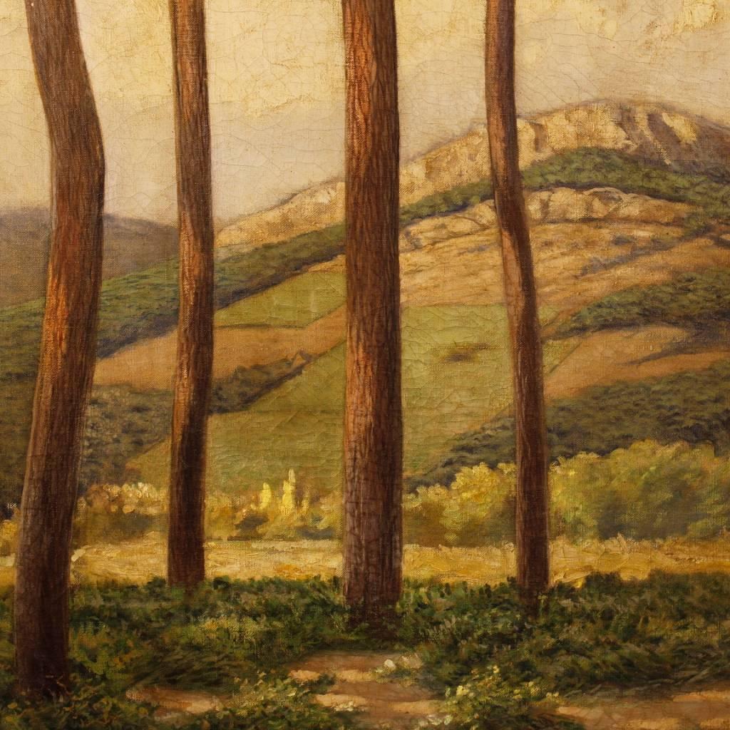 20th Century Spanish Signed Landscape Painting 4