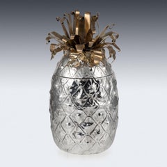 20th Century Spanish Silver Plated Pineapple Ice Bucket, c.1970