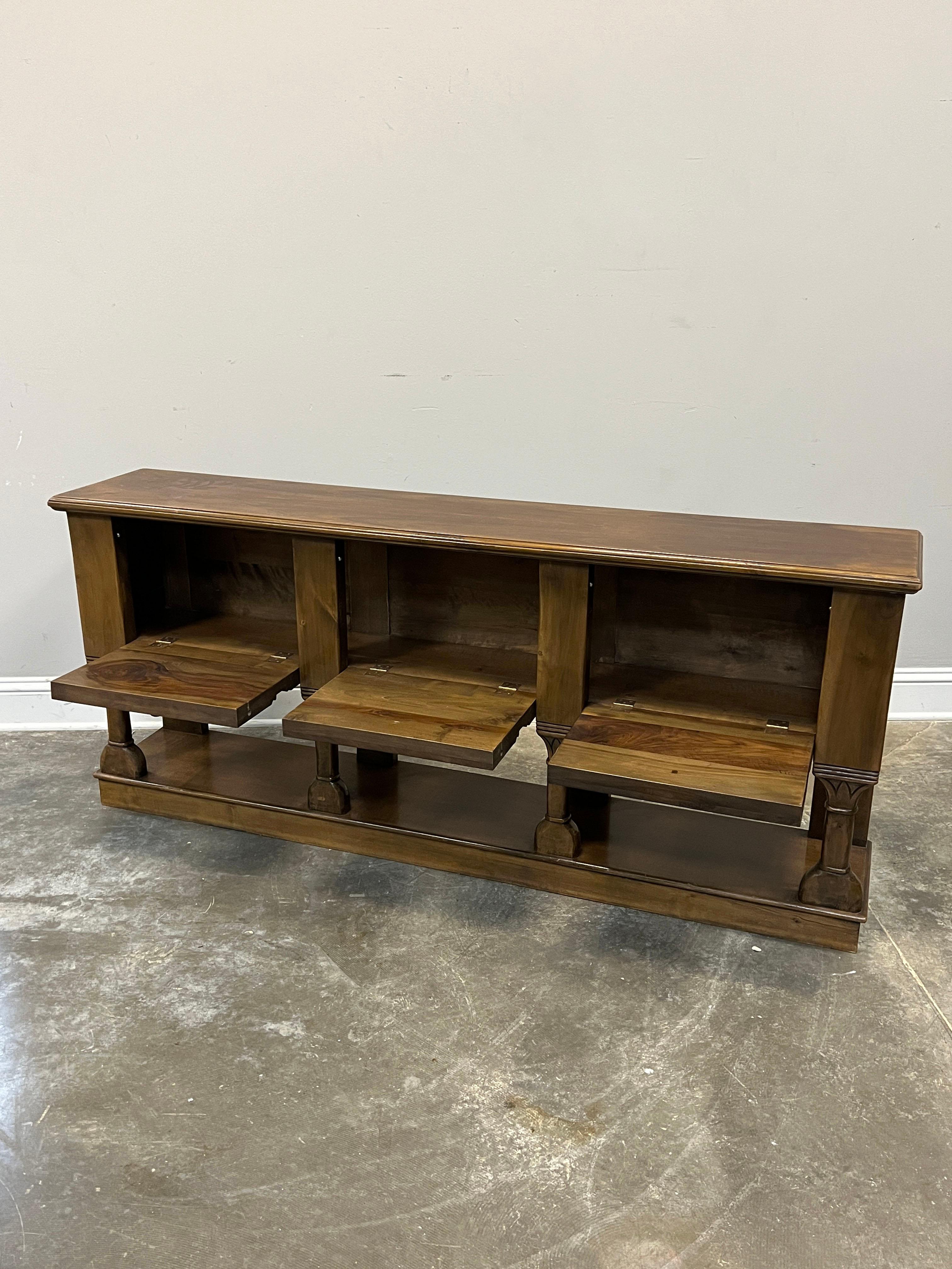 Stained 20th Century Spanish Style Console Table For Sale