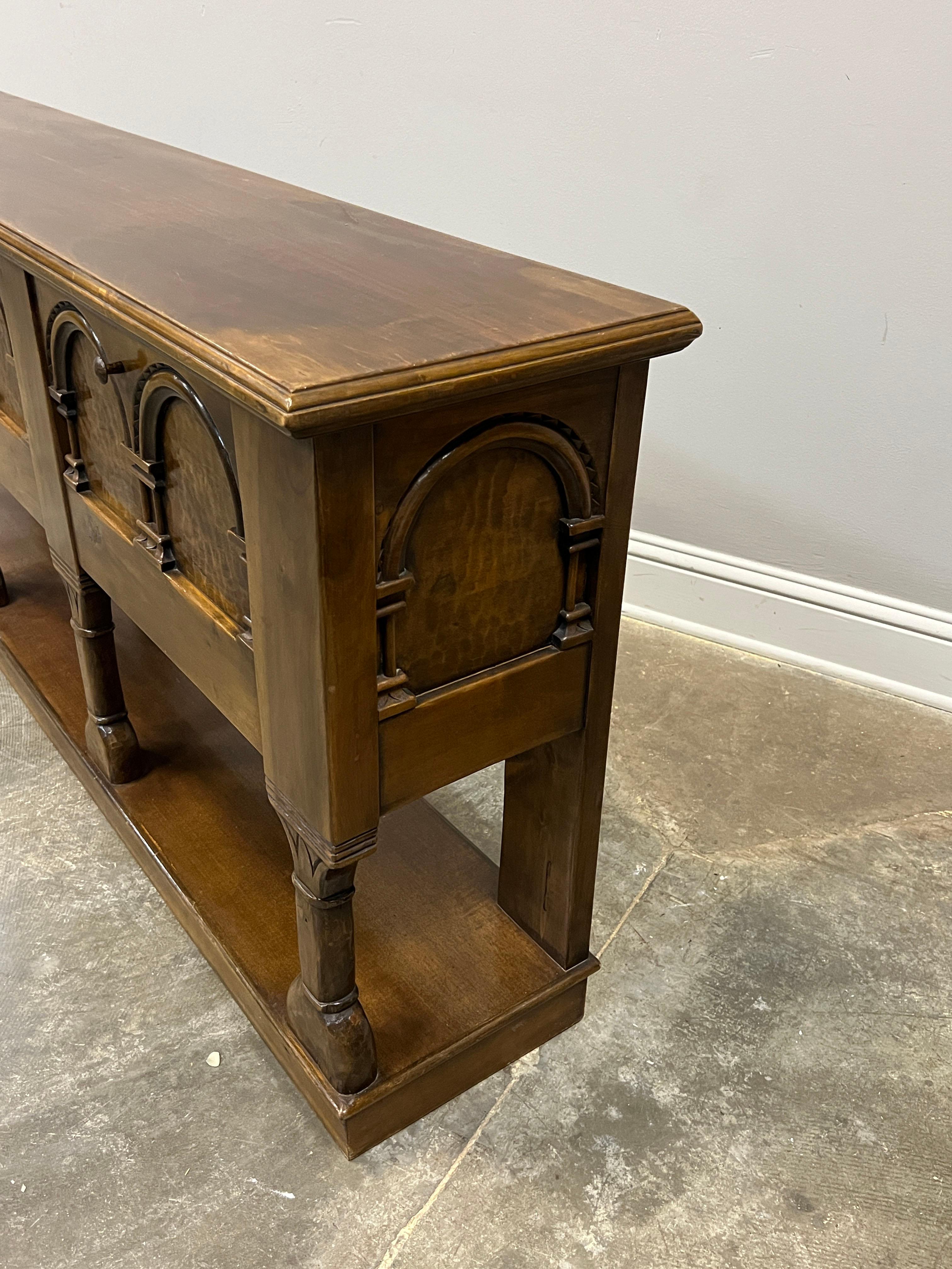 Wood 20th Century Spanish Style Console Table For Sale