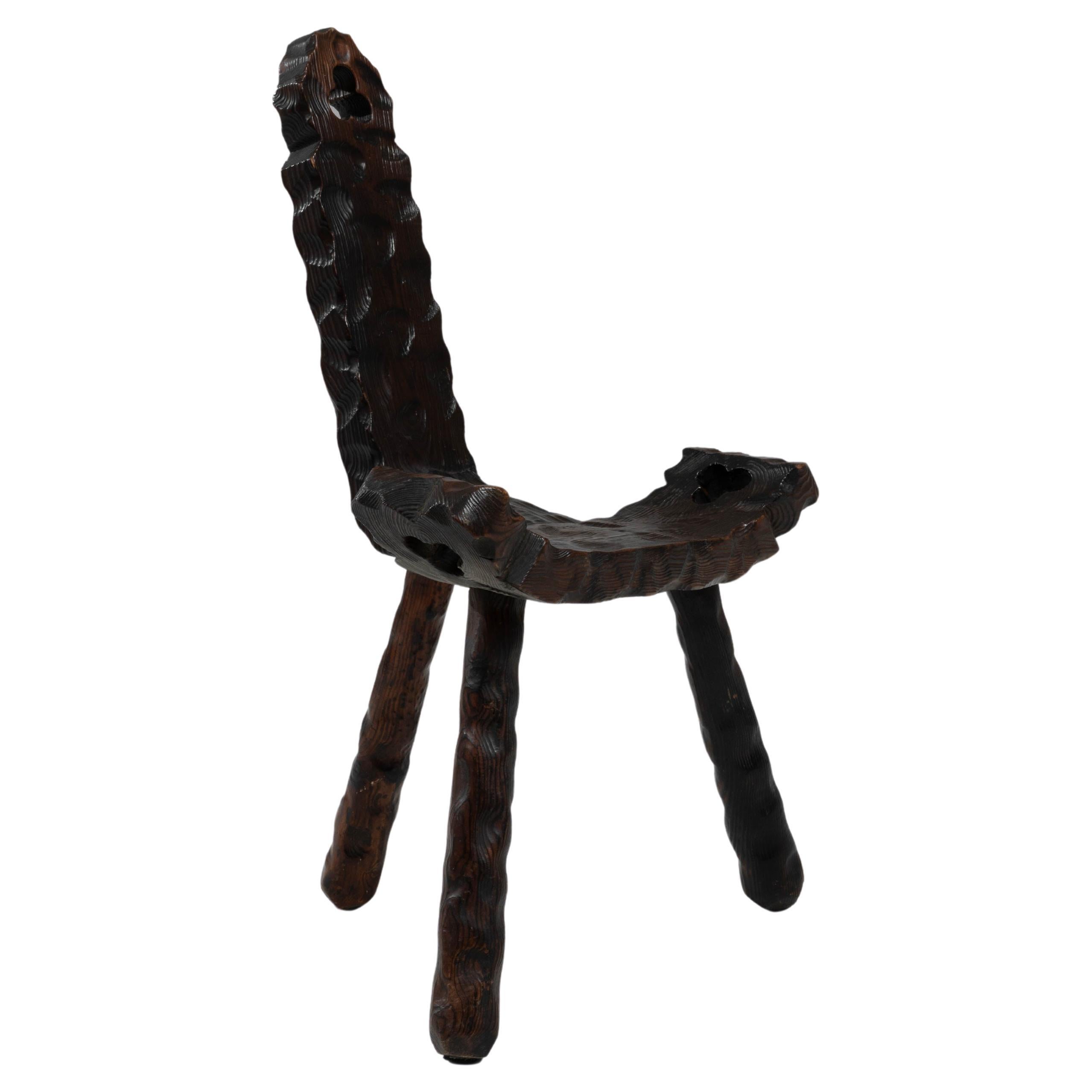 20th Century Spanish Wooden Chair For Sale