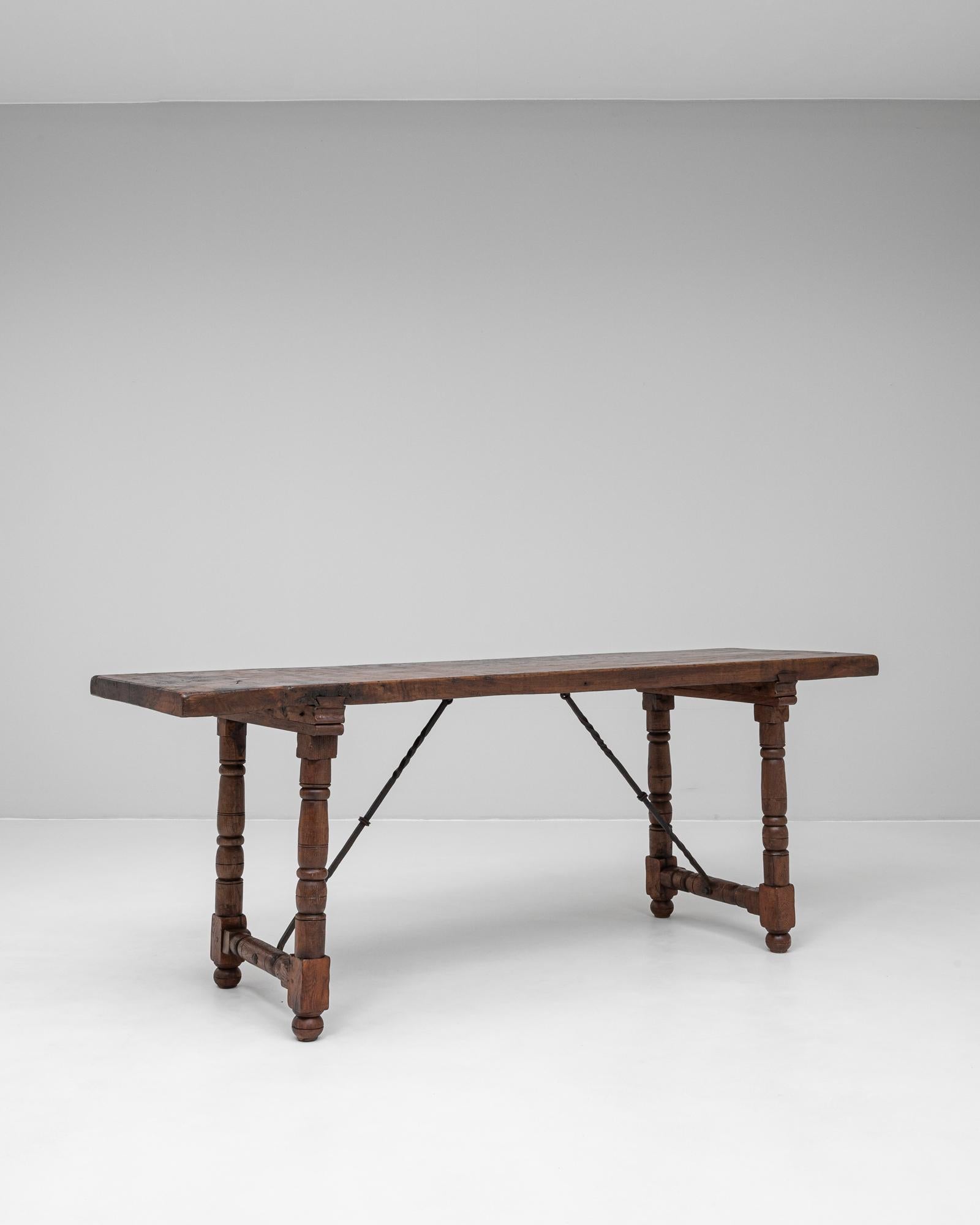 20th Century Spanish Wooden Dining Table In Good Condition In High Point, NC