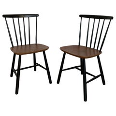 20th Century Spindle Wood Ilmar Tapiovaara Style Classic Chairs, 1960s