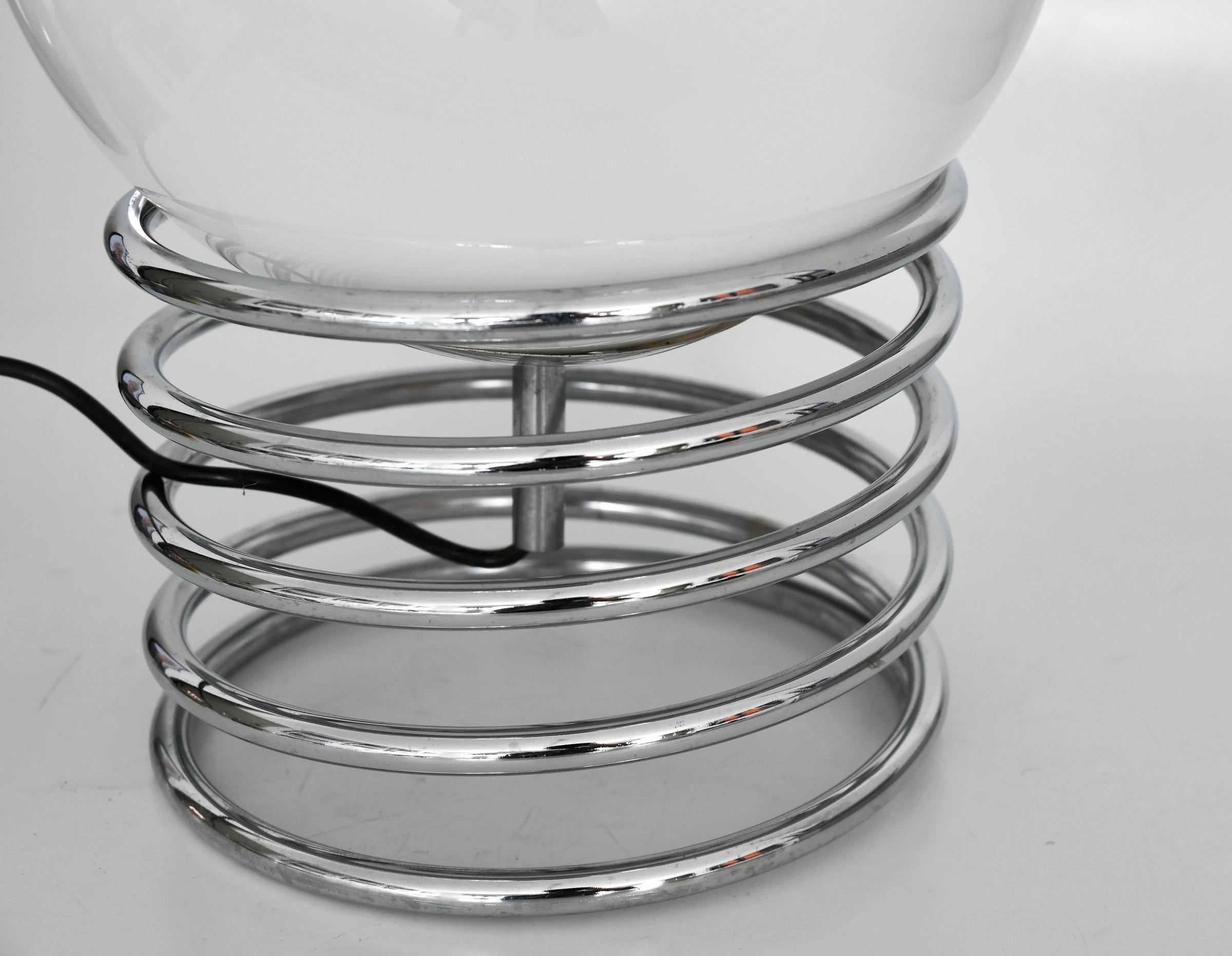 20th Century Spiral Lamp from the 70s Manufacture Ingo Maurer Design MChrome In Good Condition For Sale In Epfach, DE