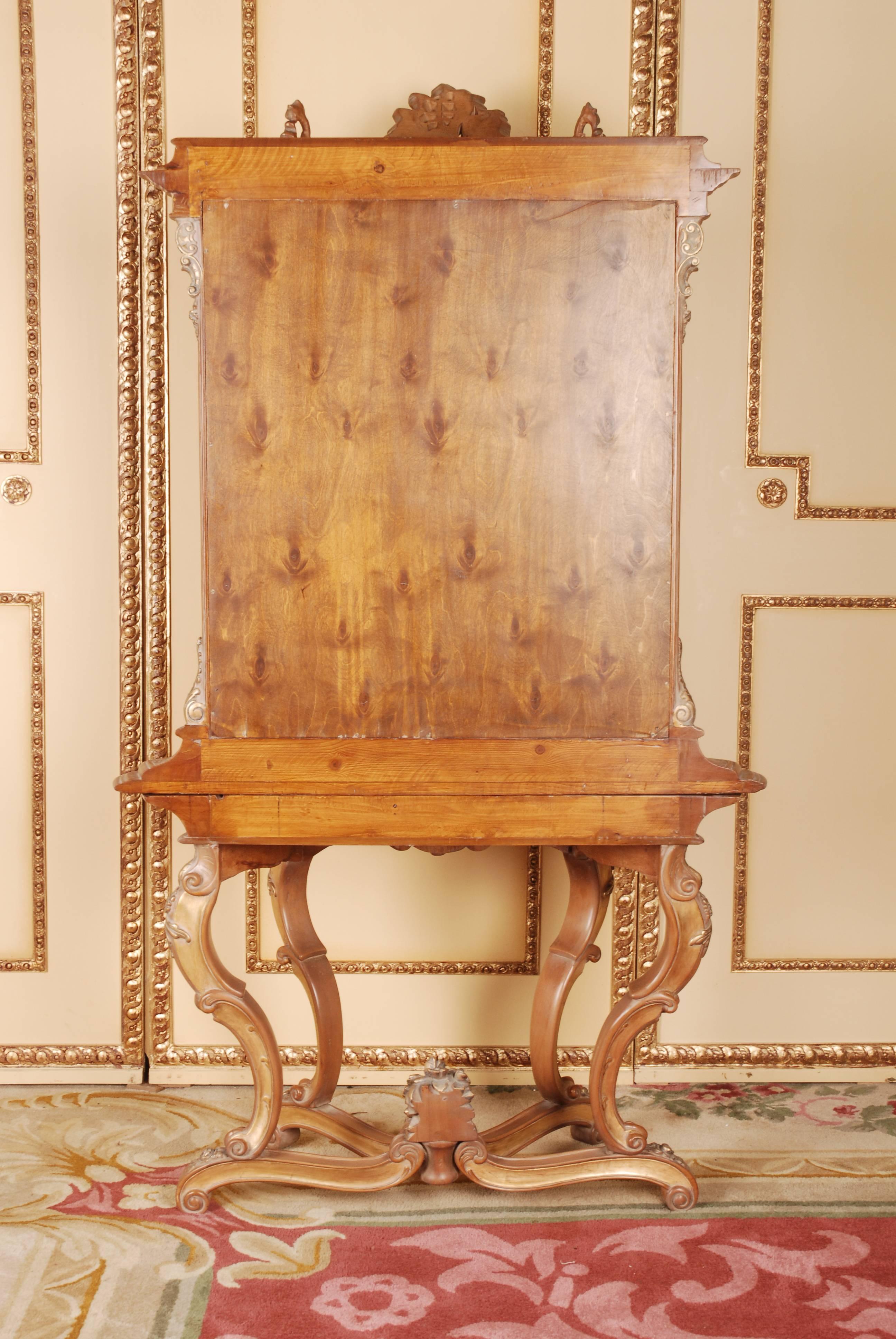 20th Century Splendid Display Cabinet in the Antique Rococo Style Beech Carved For Sale 5