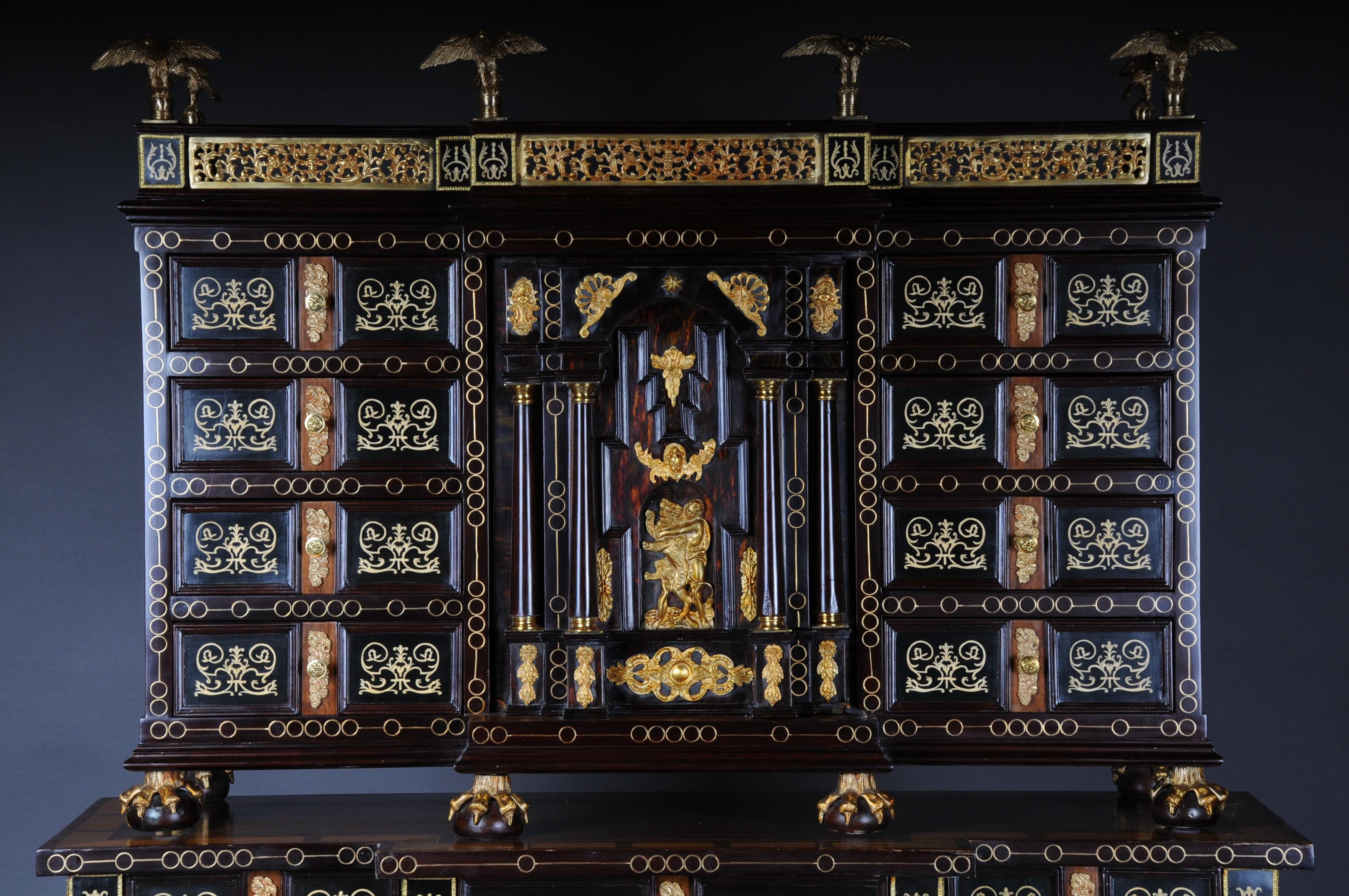 Gilt 20th Century Splendid Renaissance Tower Cabinet/Commode For Sale