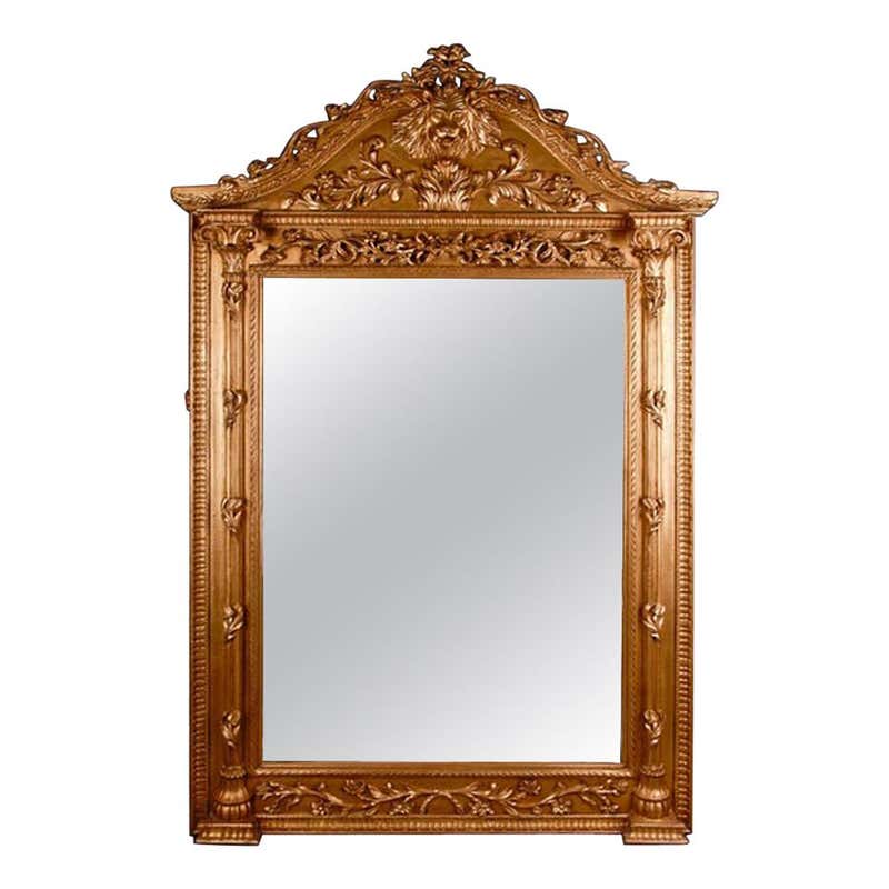 Magnificent Rococo Mirror Console / Sideboard, Gold Beech Wood, Gilt ...