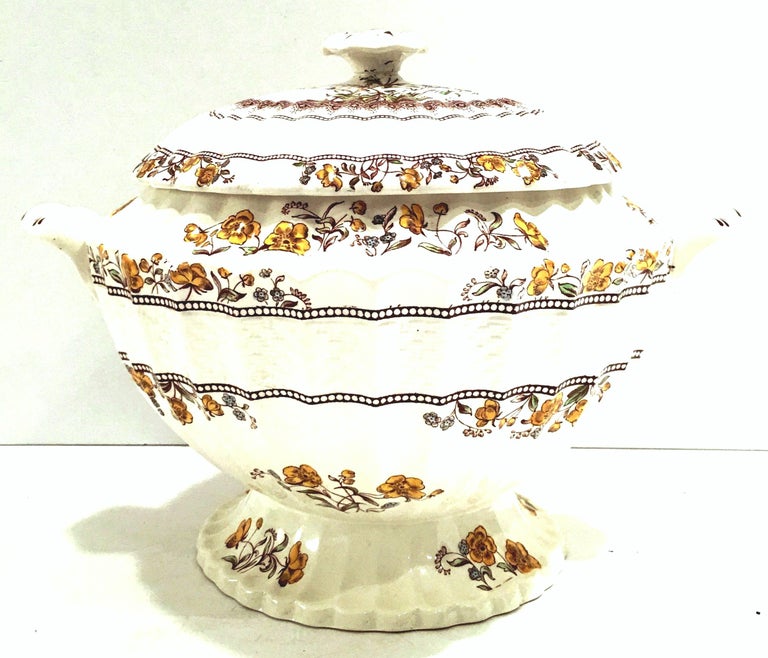 20th Century Spode England Large "Buttercup" Lidded Soup Tureen For