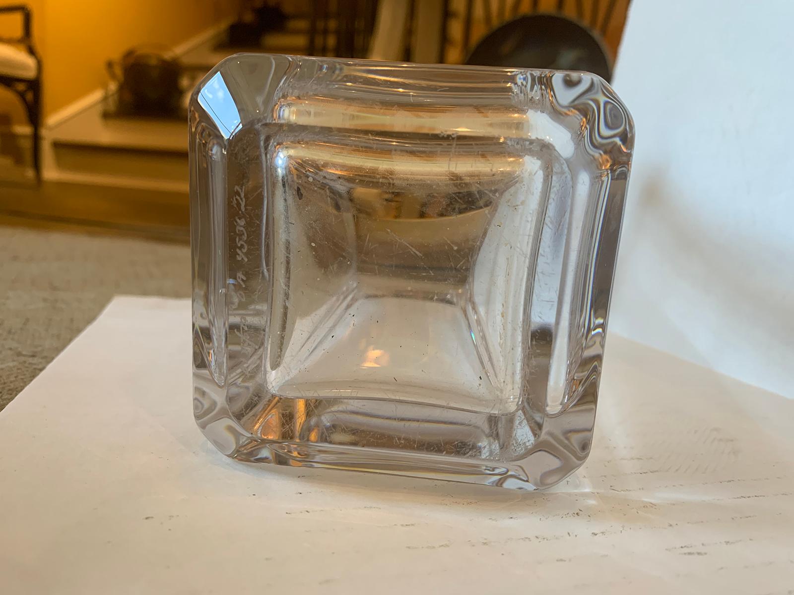 20th Century Square Fluted Crystal Vase For Sale 8