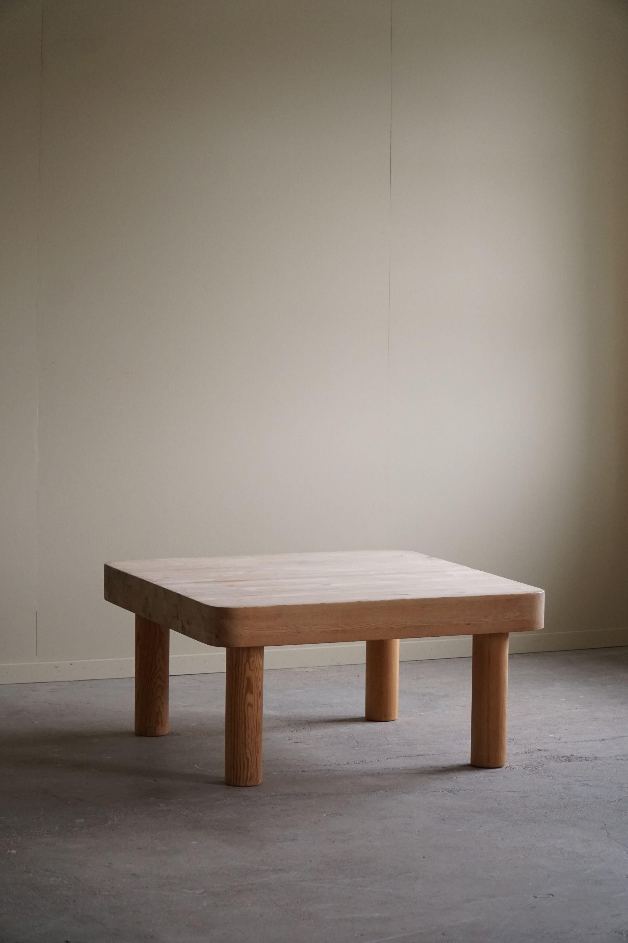 Swedish 20th Century, Square in Pine with Chunky Legs by Rainer Daumiller, Danish Modern For Sale