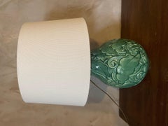 Lámpara de sobremesa de cerámica San Clemente del siglo XX con pantalla