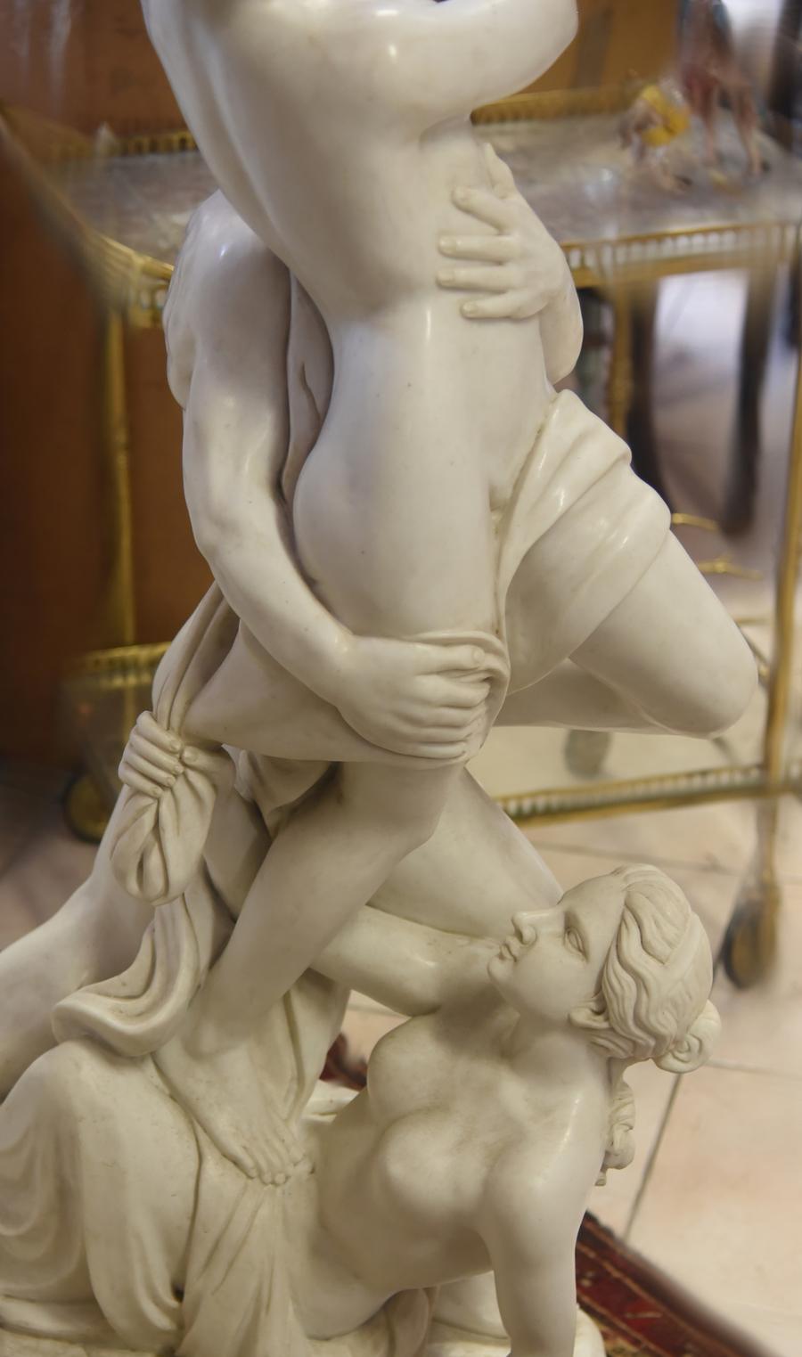 Classical Roman 20th Century Statue in Marble Mythology Greek Pluto Goddess Proserpine, 1940s For Sale