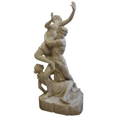 Vintage 20th Century Statue in Marble Mythology Greek Pluto Goddess Proserpine, 1940s
