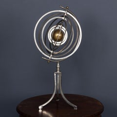 20th Century Steel & Brass Copernican Armillary Sphere c.1930