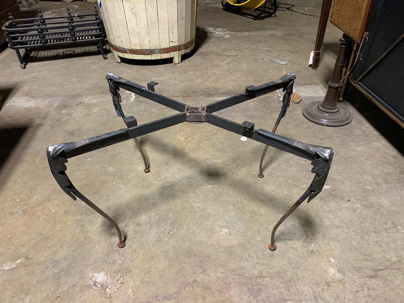 20th Century Steel Coffee Table Base In Good Condition For Sale In Atlanta, GA