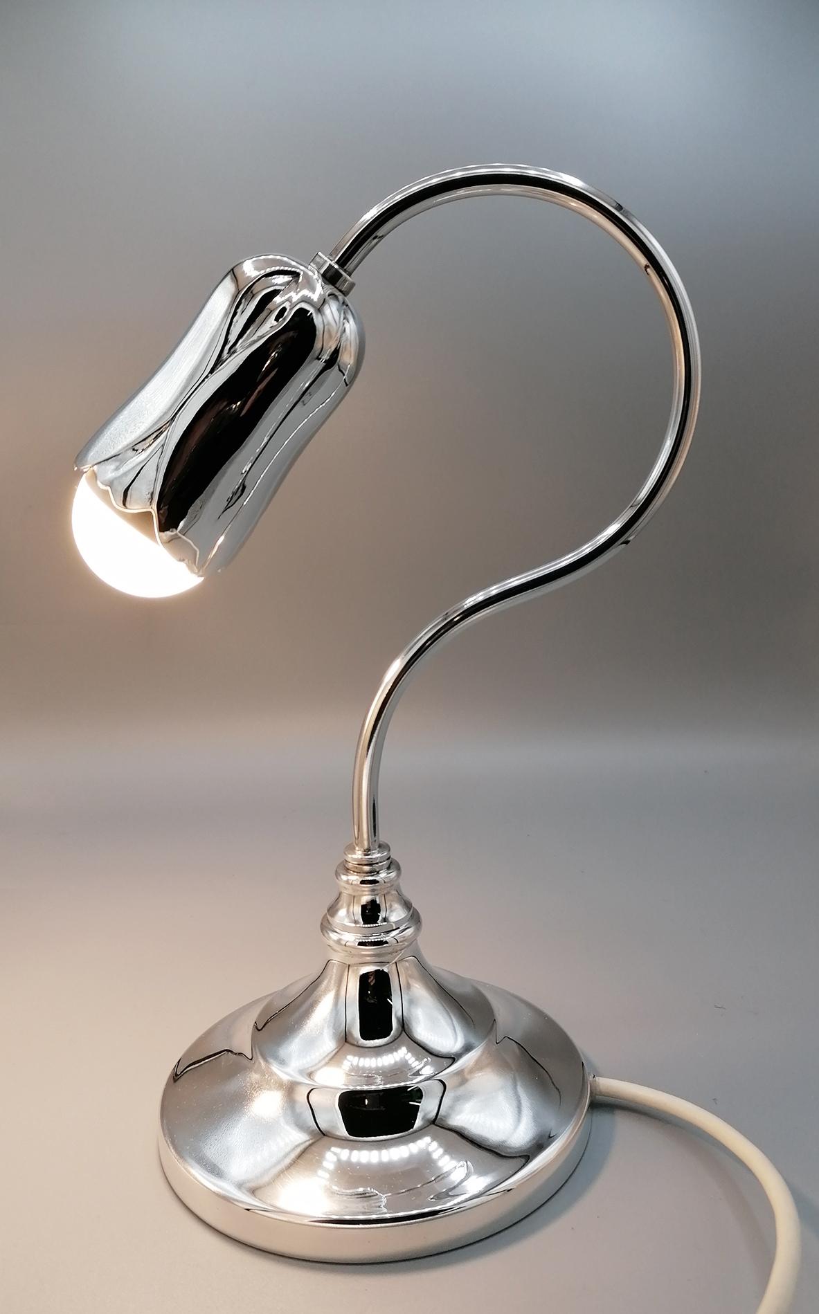 20th Century Sterling Italian Silver Lamp For Sale 3