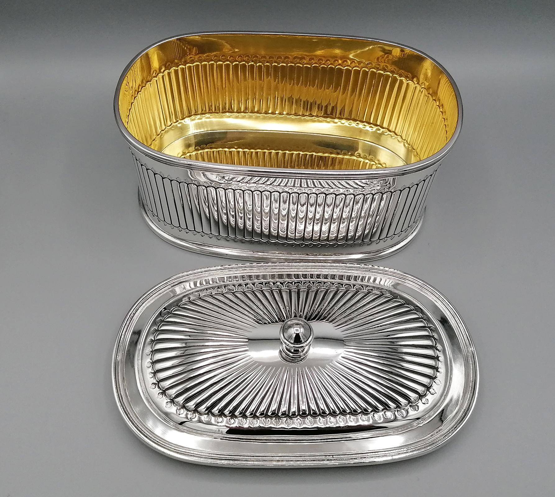 20th Century Sterling Silver Box George III° Style For Sale 5