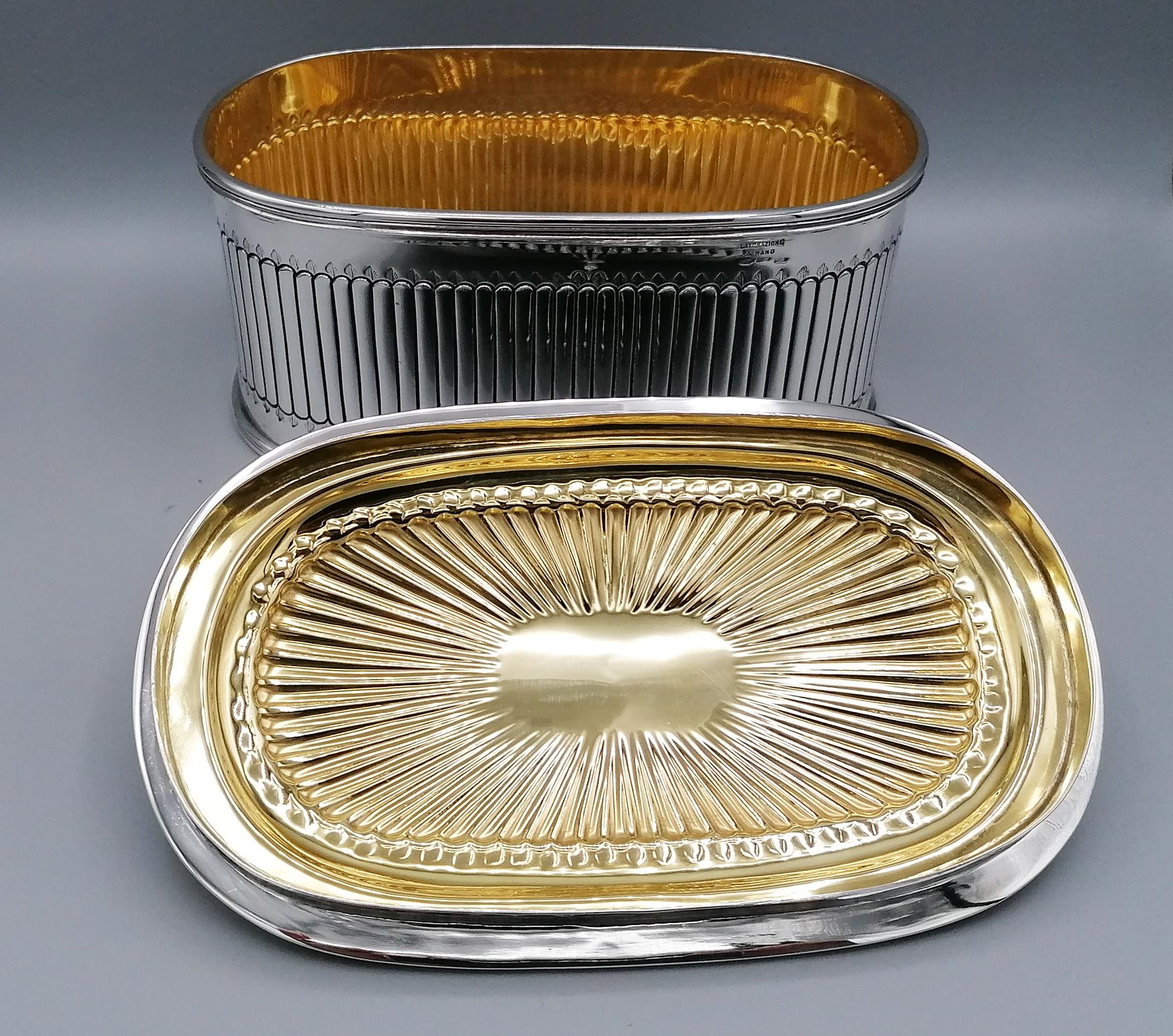 20th Century Sterling Silver Box George III° Style For Sale 7