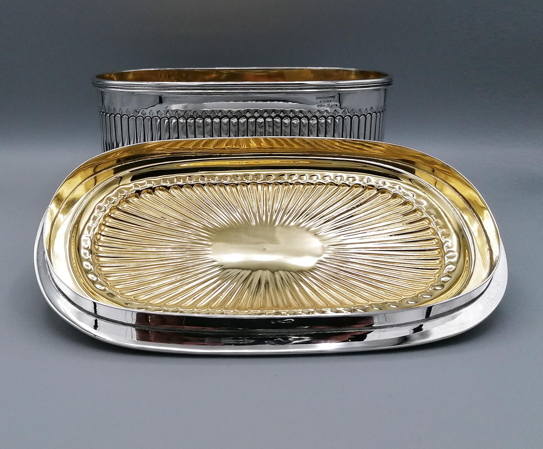 20th Century Sterling Silver Box George III° Style For Sale 9
