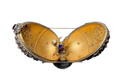 20th Century Sterling Silver Egg Trinket Box