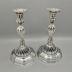 20e siècle Chandeliers italiens en argent Baroque Barocco Replica