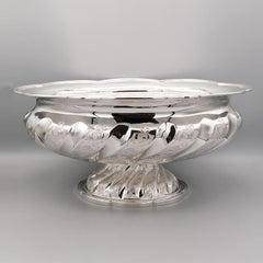 Ovaler italienischer Tafelaufsatz aus Sterlingsilber des 20. Jahrhunderts