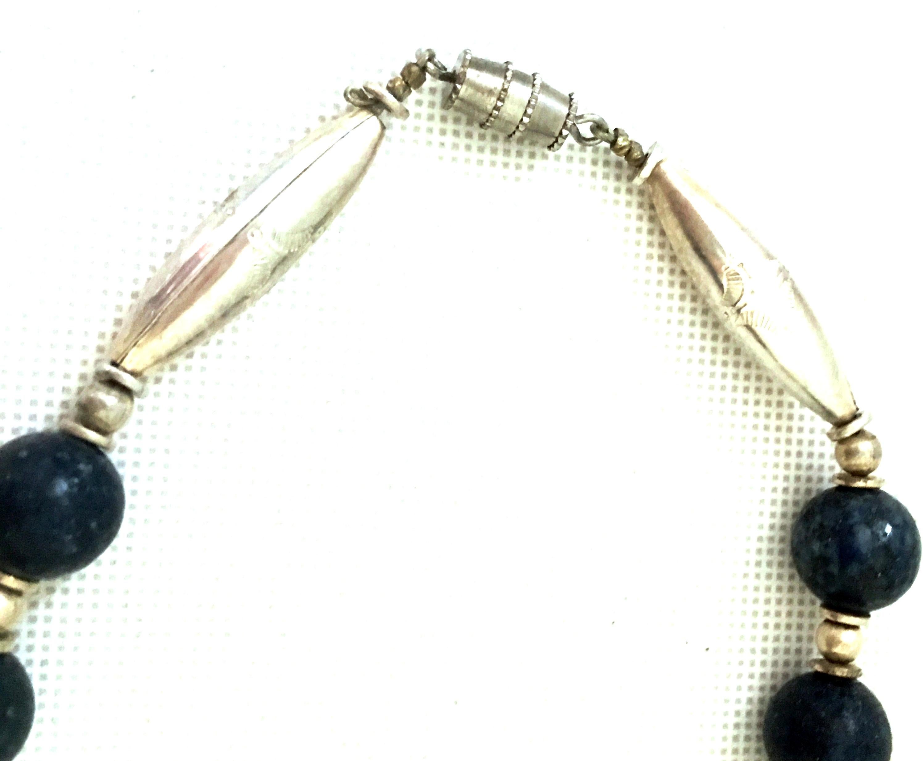 20th Century Sterling Silver & Lapis Lazuli 