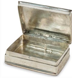 20th Century Sterling Silver Pill Box Decorated with Jockey on Horseback