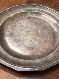 Piatto in argento del XX secolo proveniente dal Casino De Namur, Belgio