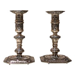 20th Century Sterling Silver Pr Candlesticks Dublin 1972 Royal Irish Silver & Co