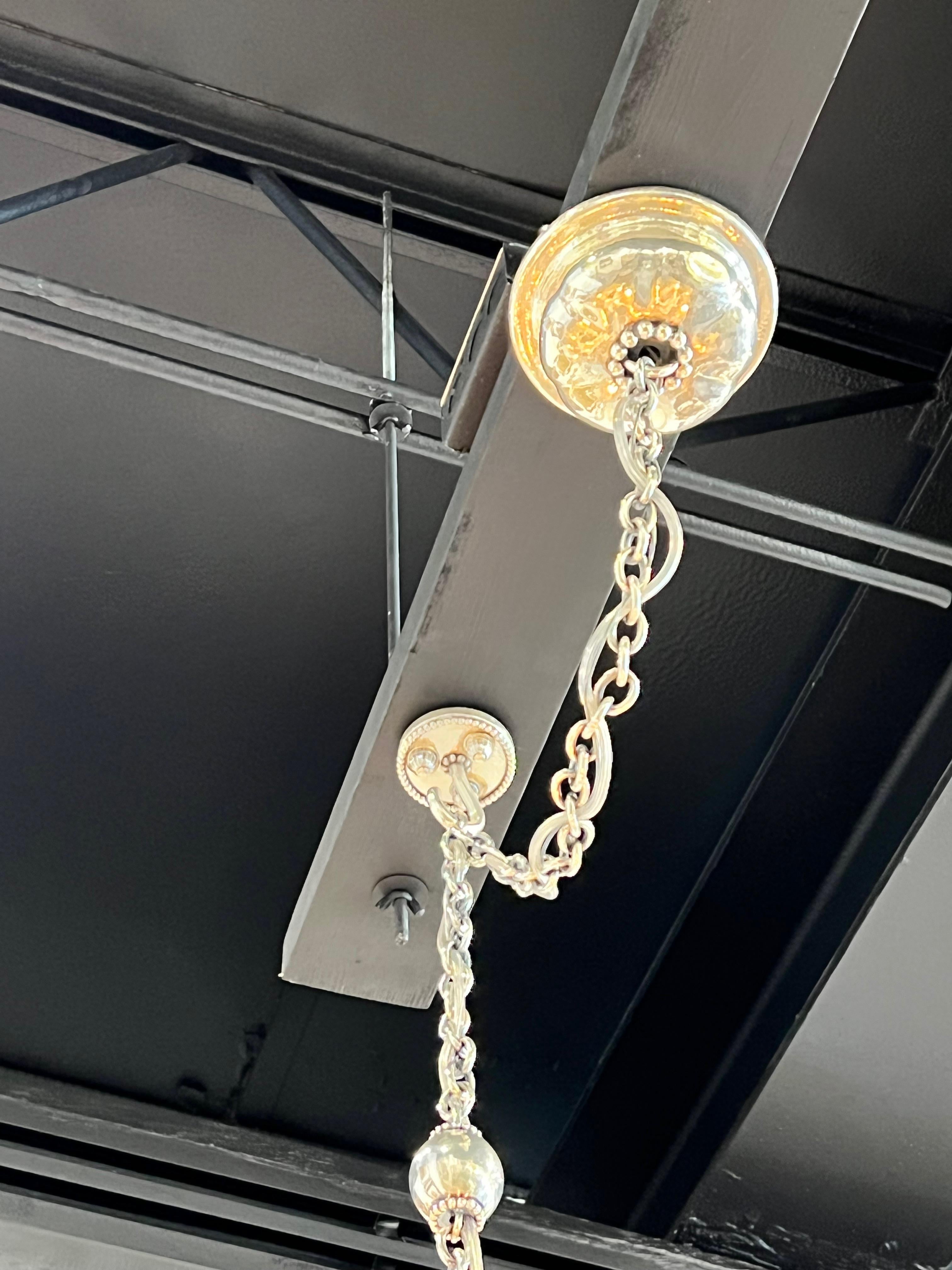 Georg Jensen Siglo XX Araña de siete luces de plata de ley en venta 12