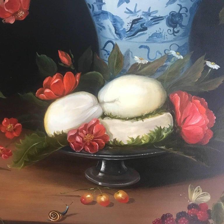 20th Century Still Life of Fruit, Flowers and Pottery For Sale 1