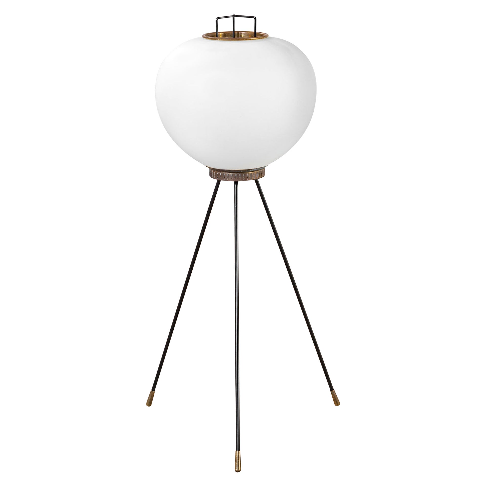 20e siècle, Stilnovo Lampadaire en laiton et métal 1960 en vente
