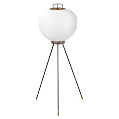 20e siècle, Stilnovo Lampadaire en laiton et métal 1960