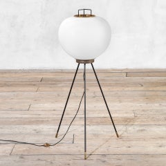 20th Century, Stilnovo Brass and Metal Floor Lamp 1960s