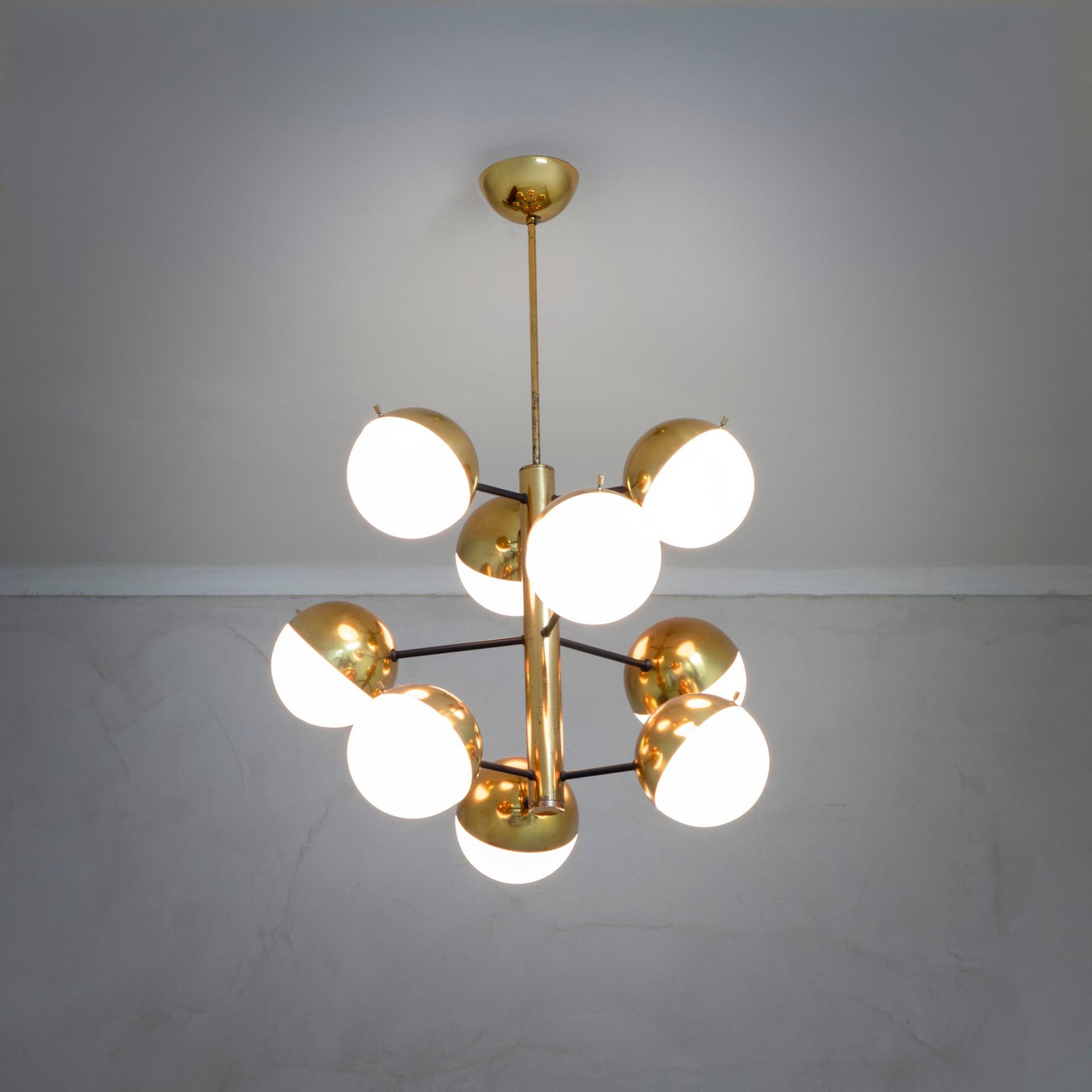 Mid-Century Modern 20e siècle, Stilnovo Lustre mod. 1129 en vente