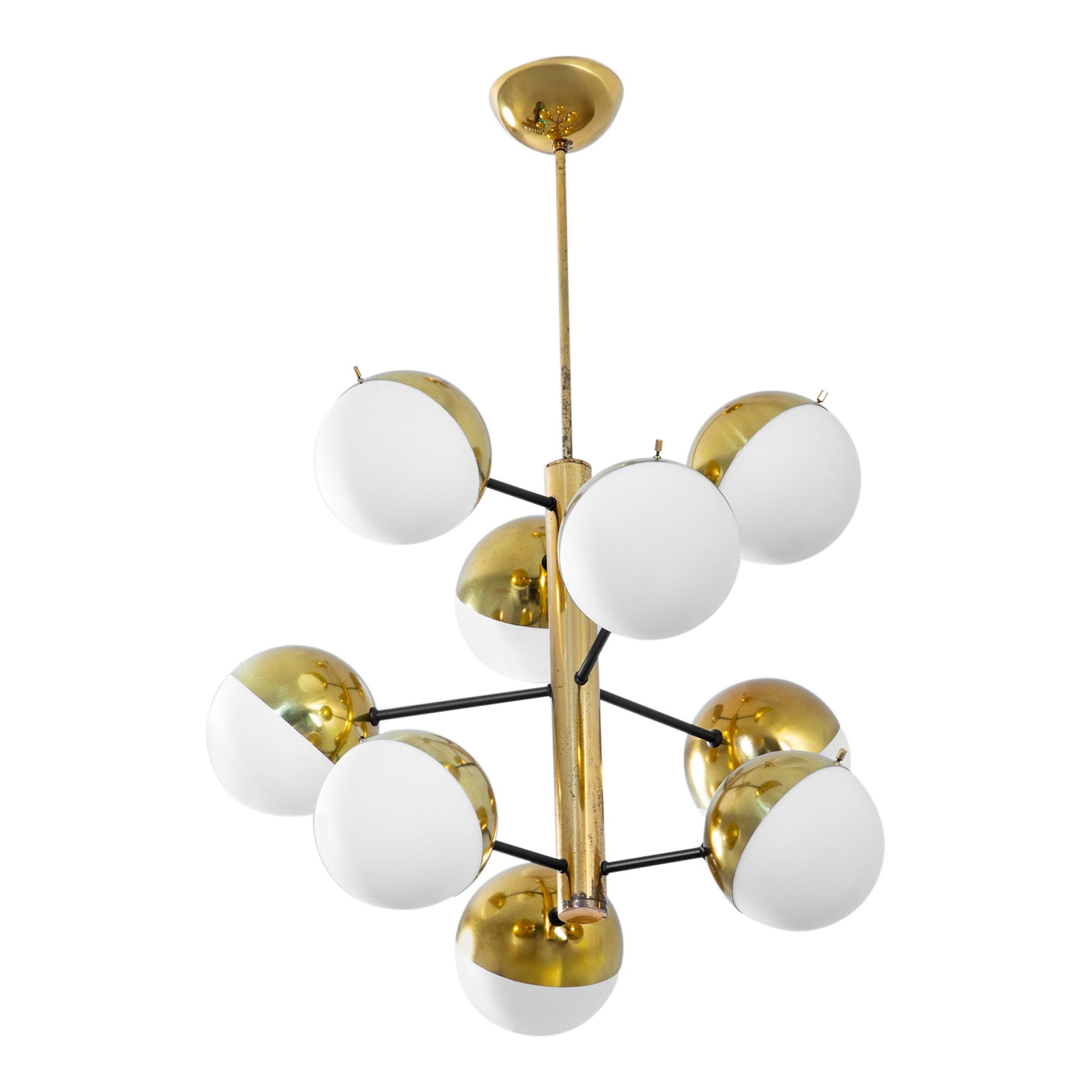 20th Century, Stilnovo Chandelier mod. 1129