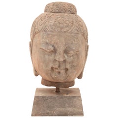 20th Century Stone Buddha Head