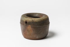 20. Jahrhundert Steinzeug Keramik Vase von Eric Astoul Brown Brennende Farben