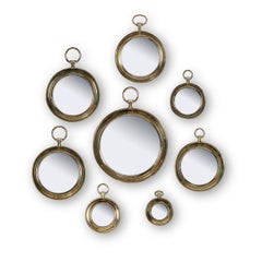 Vintage 20th Century Striking Collection of Pocket Watch Shaped Mirrors, c.1950-1970